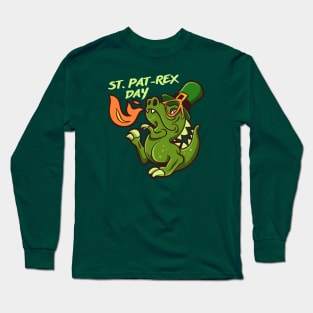 St Pat-Rex Day St Patrick’s Day Long Sleeve T-Shirt